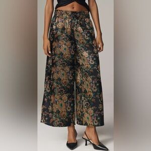 Anthropologie The Somerset Pull-On Pants: Cropped Jacquard Edition